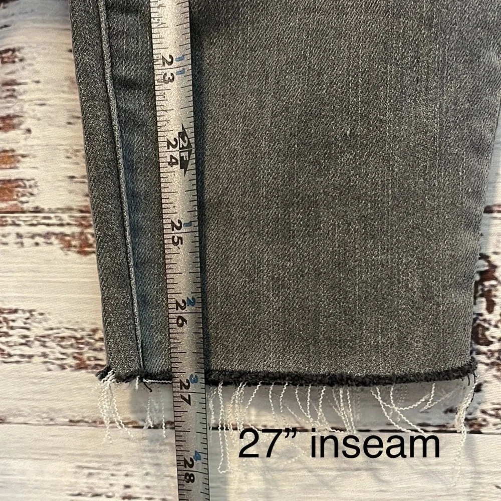 🔥 SALE JustFab High Rise Black Dark Gray Denim Jeans | Size 26